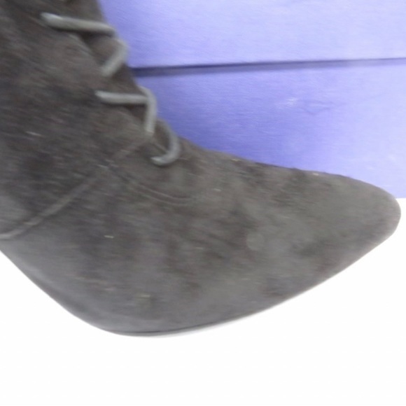 Stuart Weitzman Highstrung Suede Black Boots Stretch Knee Thigh Hi Lace Up Sz 10 - Picture 10 of 11